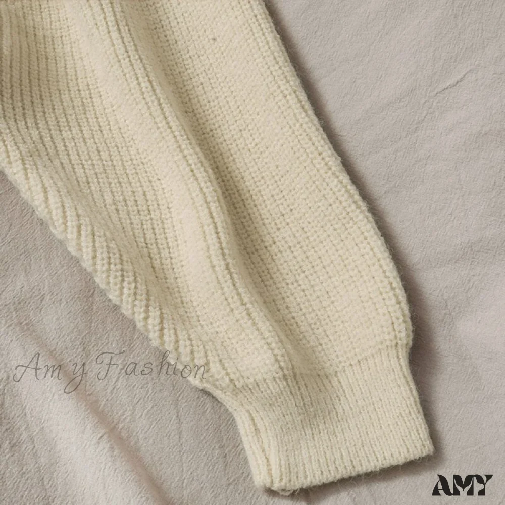 Amy Fashion - Female Solid Casual Chic Short Knitted Cardigans - Image 22