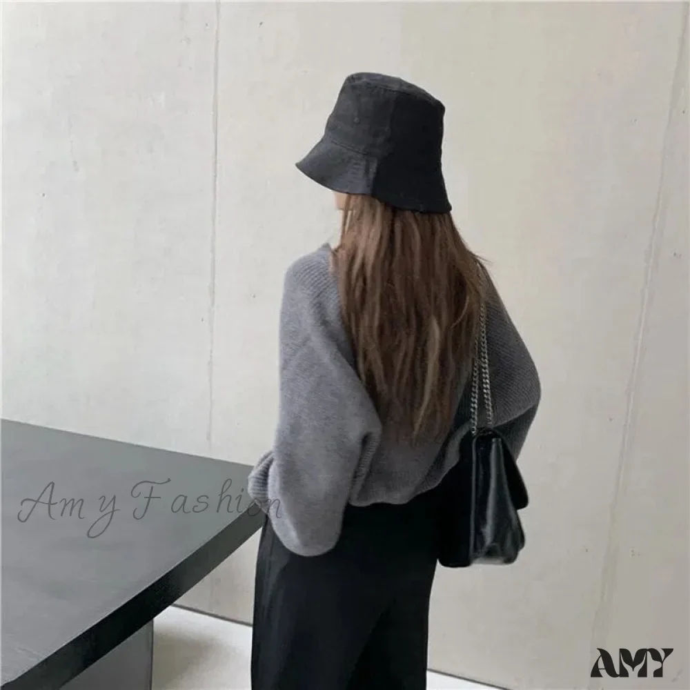 Amy Fashion - Female Solid Casual Chic Short Knitted Cardigans - Image 5