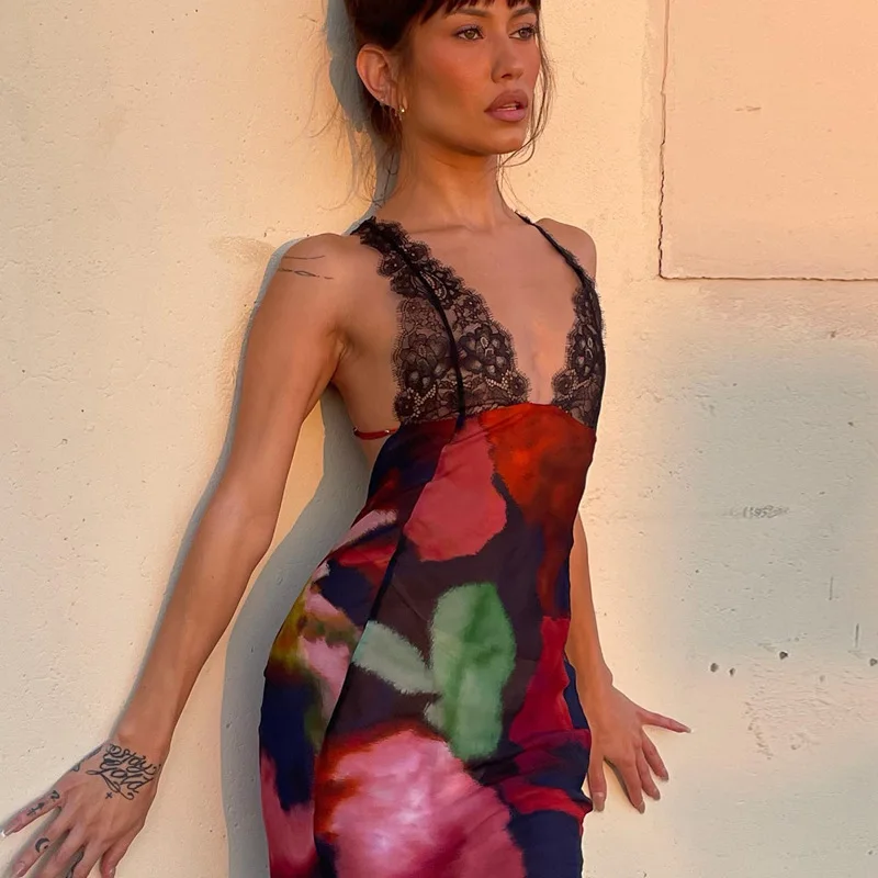 Fish Tail Sleeveless Floral Dress - Image 4