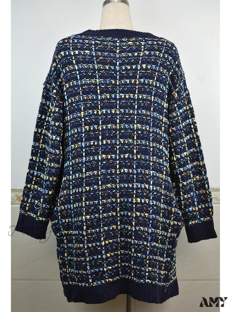 Amy Fashion - Bohemian Plaid Cardigans Vintage Long Coat Female Jacket - Image 11