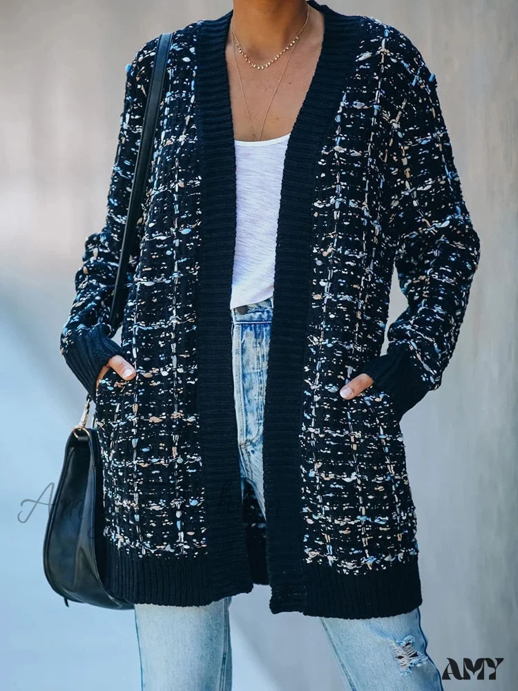 Amy Fashion - Bohemian Plaid Cardigans Vintage Long Coat Female Jacket - Image 17