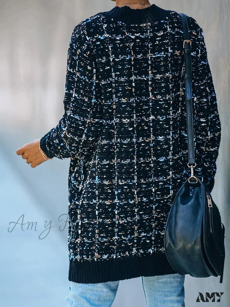 Amy Fashion - Bohemian Plaid Cardigans Vintage Long Coat Female Jacket - Image 19
