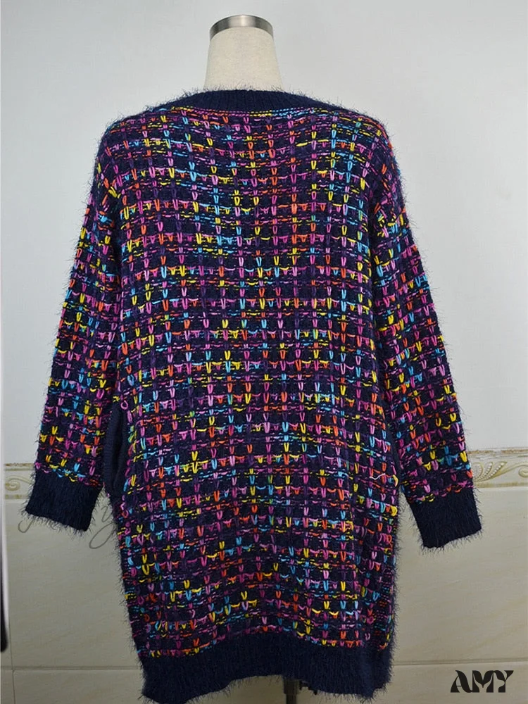 Amy Fashion - Bohemian Plaid Cardigans Vintage Long Coat Female Jacket - Image 8