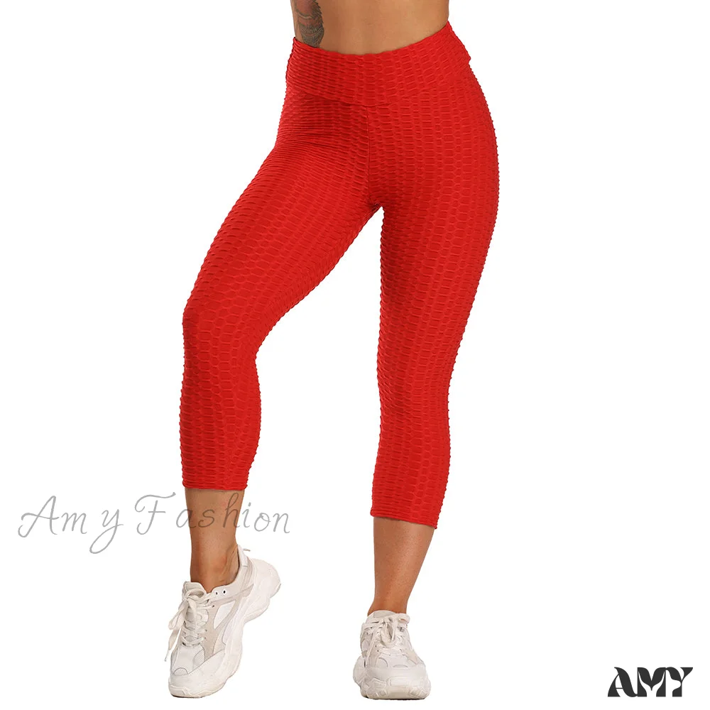 Amy Fashion - Ruched Butt Leggings Capris Pants - Image 10