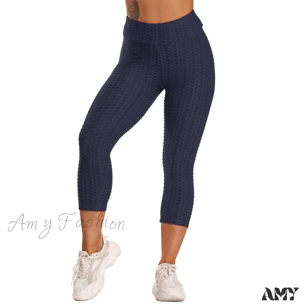 Amy Fashion - Ruched Butt Leggings Capris Pants - Image 12