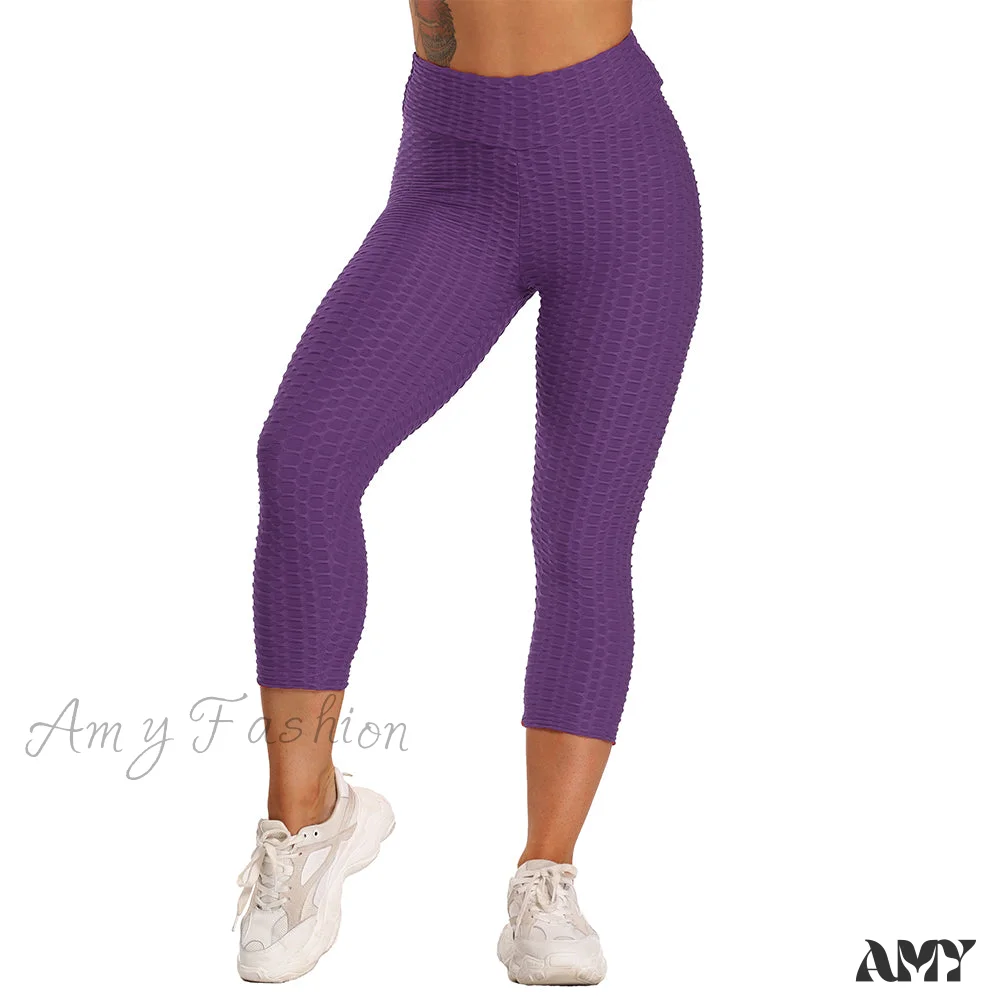 Amy Fashion - Ruched Butt Leggings Capris Pants - Image 13