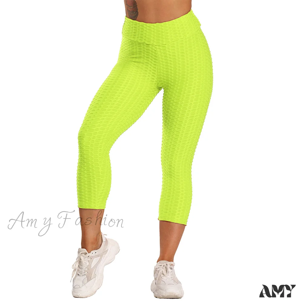 Amy Fashion - Ruched Butt Leggings Capris Pants - Image 14