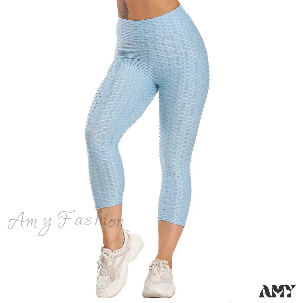 Amy Fashion - Ruched Butt Leggings Capris Pants - Image 16