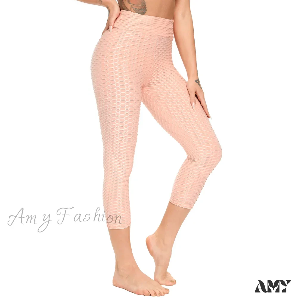 Amy Fashion - Ruched Butt Leggings Capris Pants - Image 26