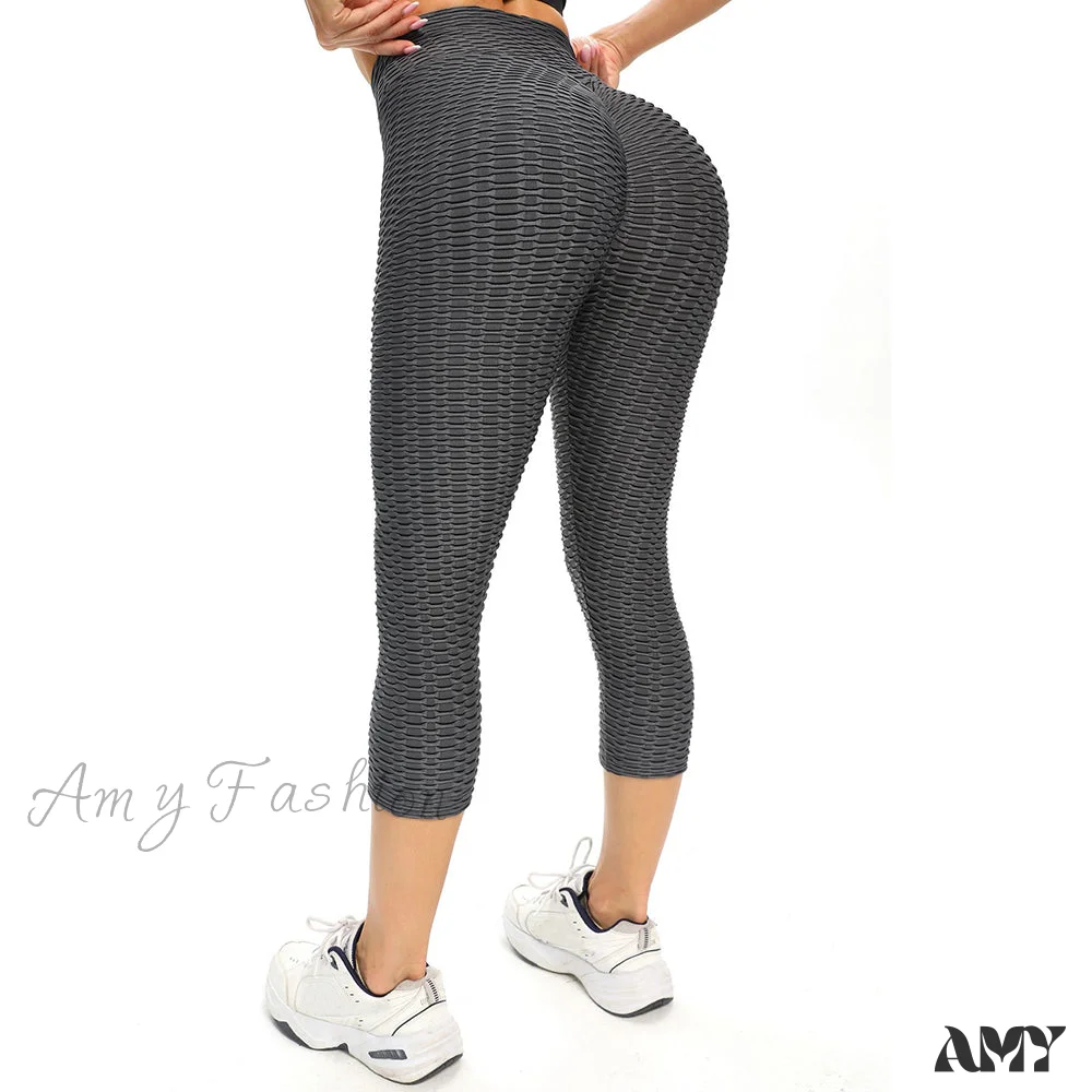 Amy Fashion - Ruched Butt Leggings Capris Pants - Image 27