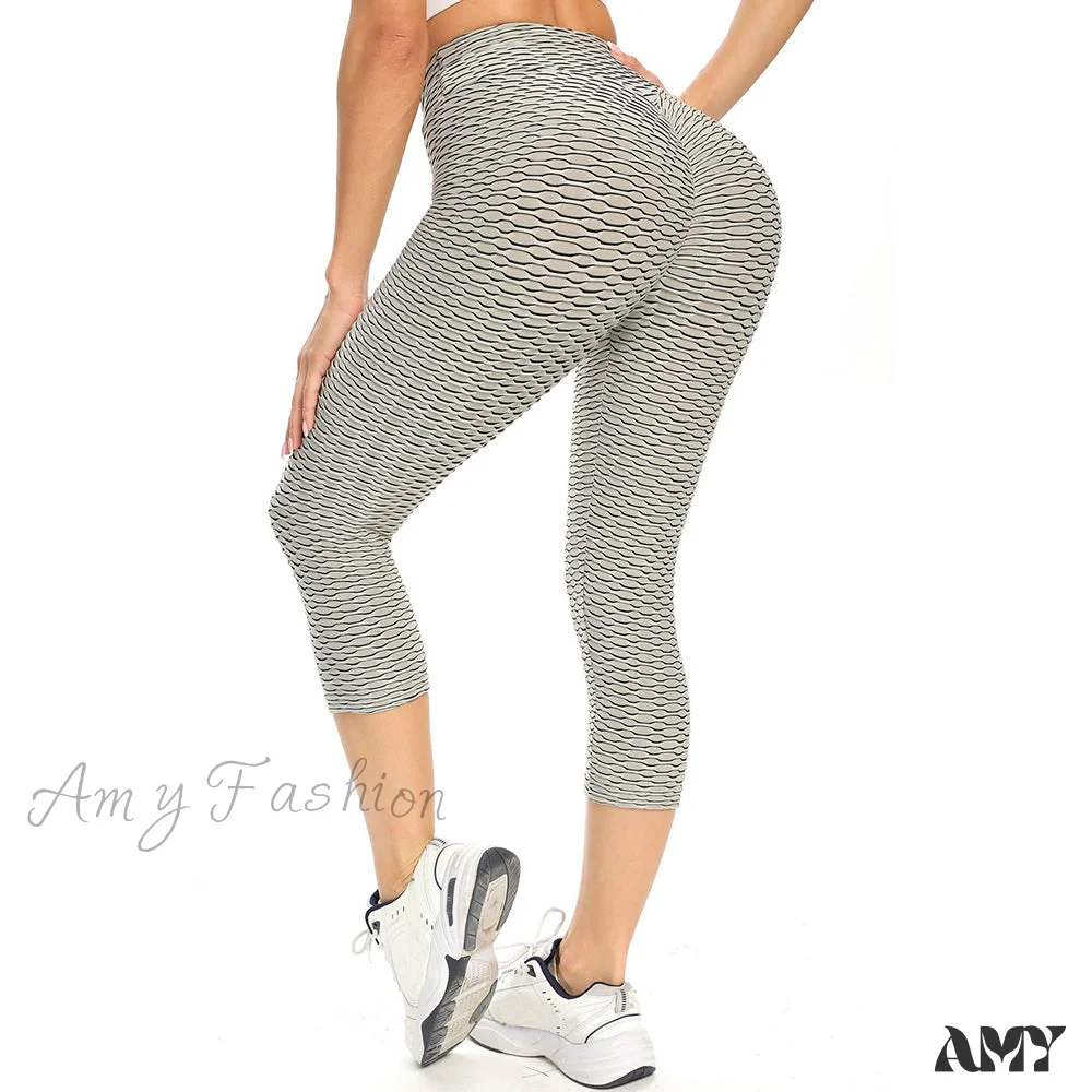 Amy Fashion - Ruched Butt Leggings Capris Pants - Image 28