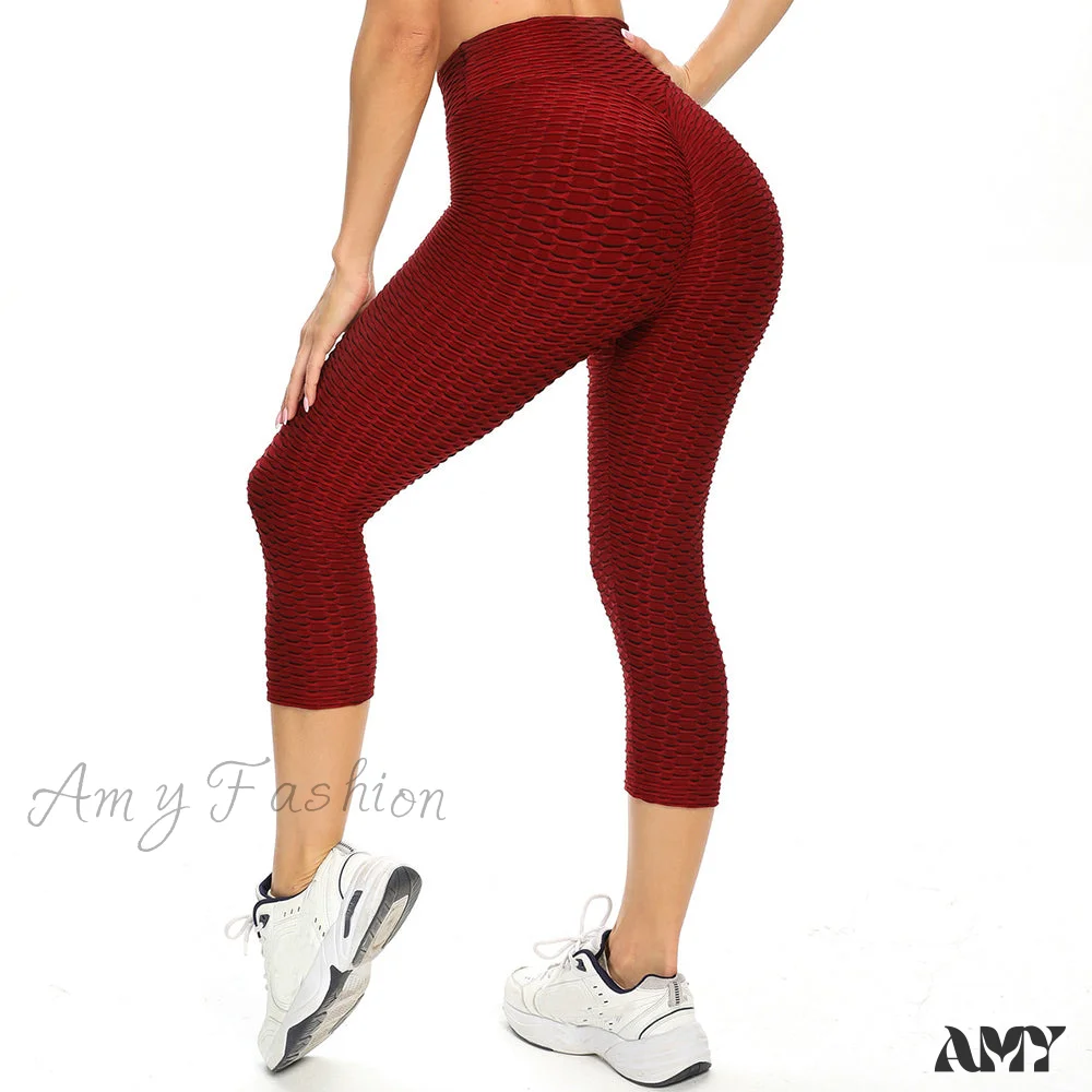 Amy Fashion - Ruched Butt Leggings Capris Pants - Image 29