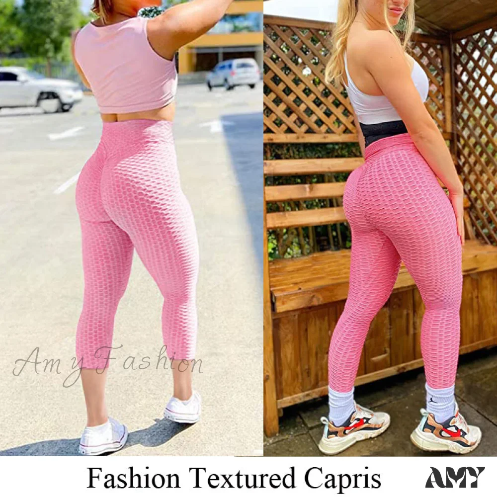 Amy Fashion - Ruched Butt Leggings Capris Pants - Image 4