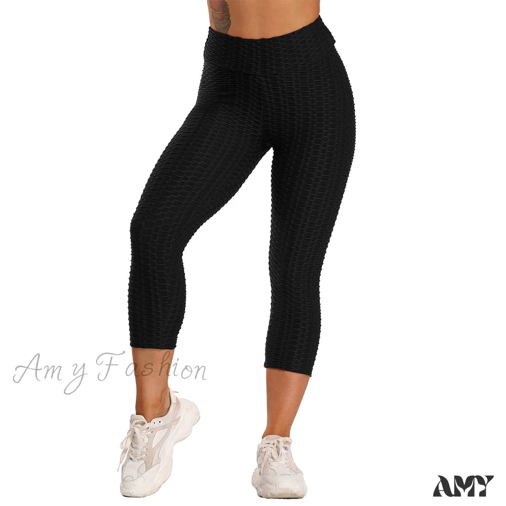 Amy Fashion - Ruched Butt Leggings Capris Pants - Image 8