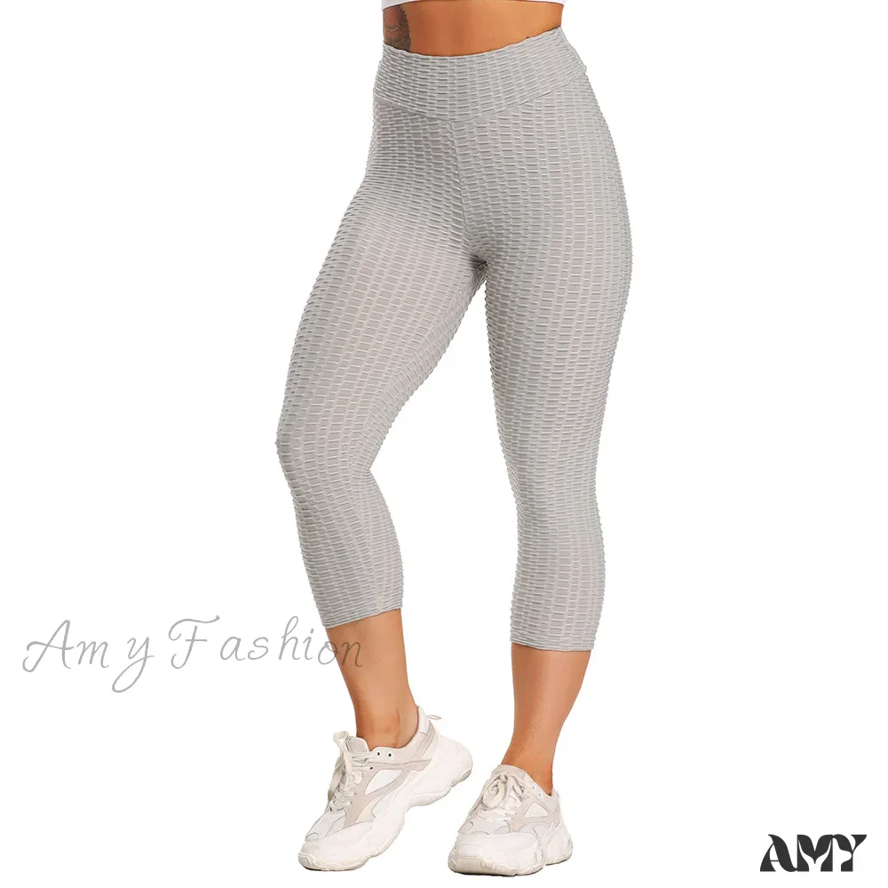 Amy Fashion - Ruched Butt Leggings Capris Pants - Image 9