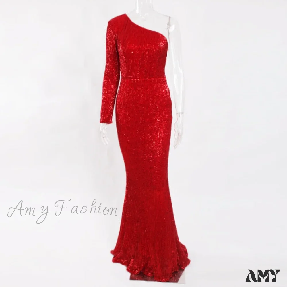 Amy Fashion - Backless Luxury Stretchy Mermaid Dress - Image 3