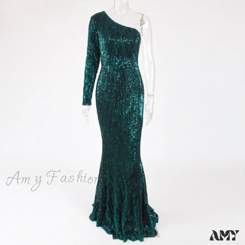 Amy Fashion - Backless Luxury Stretchy Mermaid Dress - Image 6
