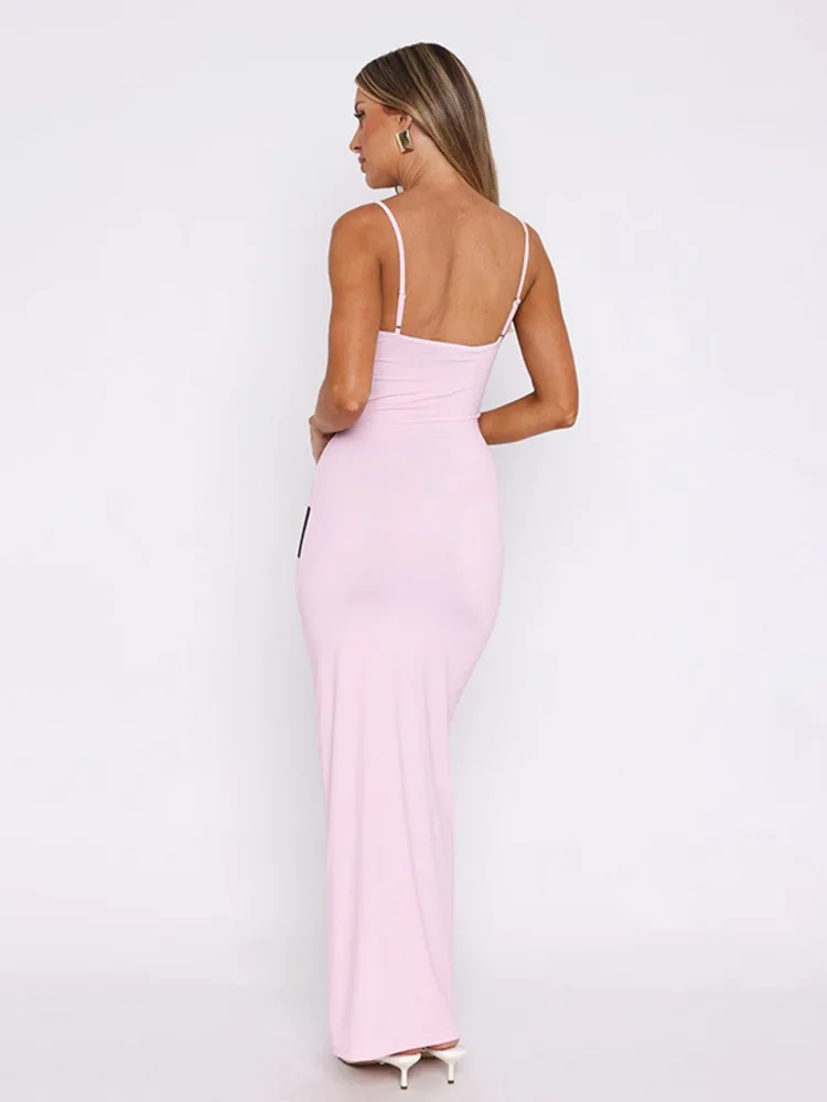 Floral Print Spaghetti Strap Sleeveless Bodycon Vacation Dress - Image 5