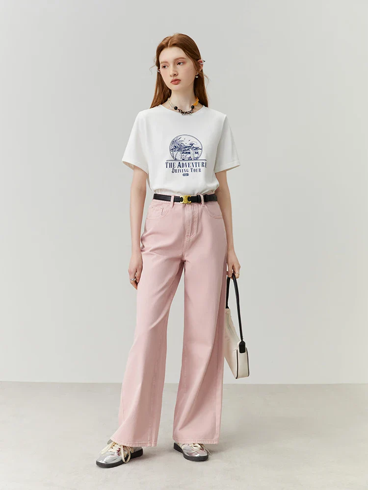 Front Shoulder Casual White T-shirt - Image 3