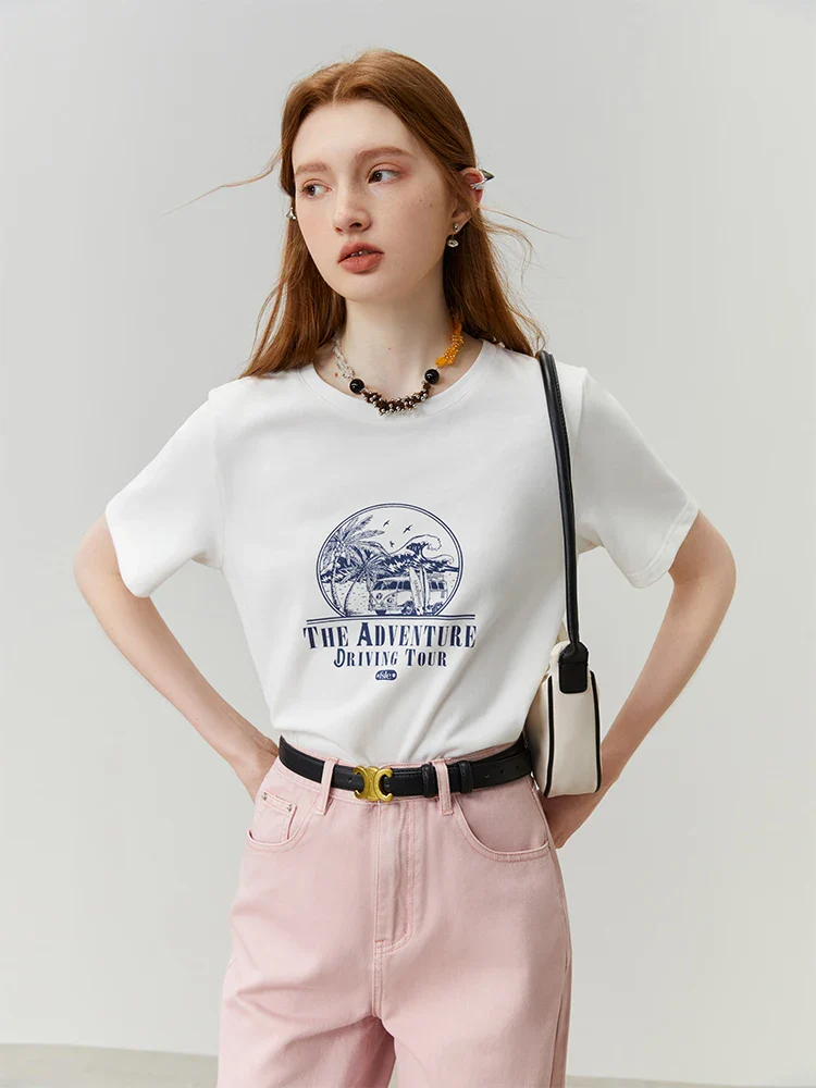 Front Shoulder Casual White T-shirt - Image 4
