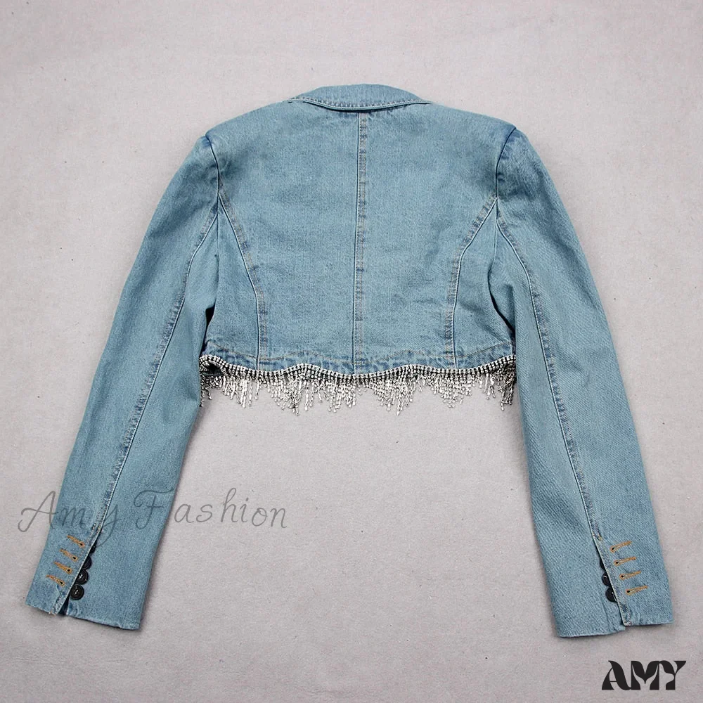 Amy Fashion - Fashion High Street Denim Coats - Image 5