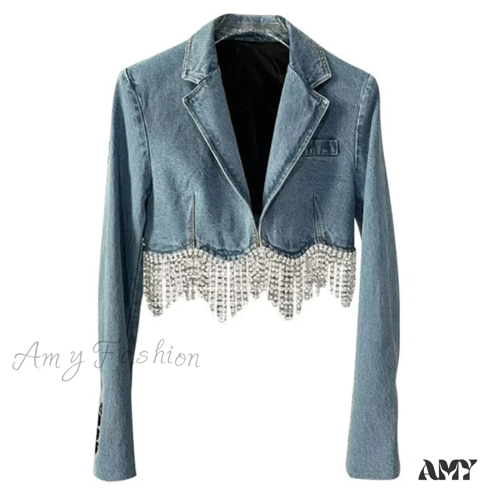 Amy Fashion - Fashion High Street Denim Coats - Image 8