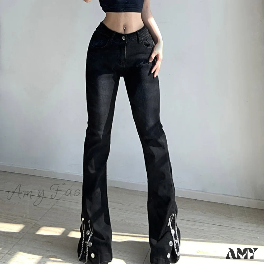 Amy Fashion - Gothic Punk Hip Hop Harajuku Baggy Cargo Pants - Image 4