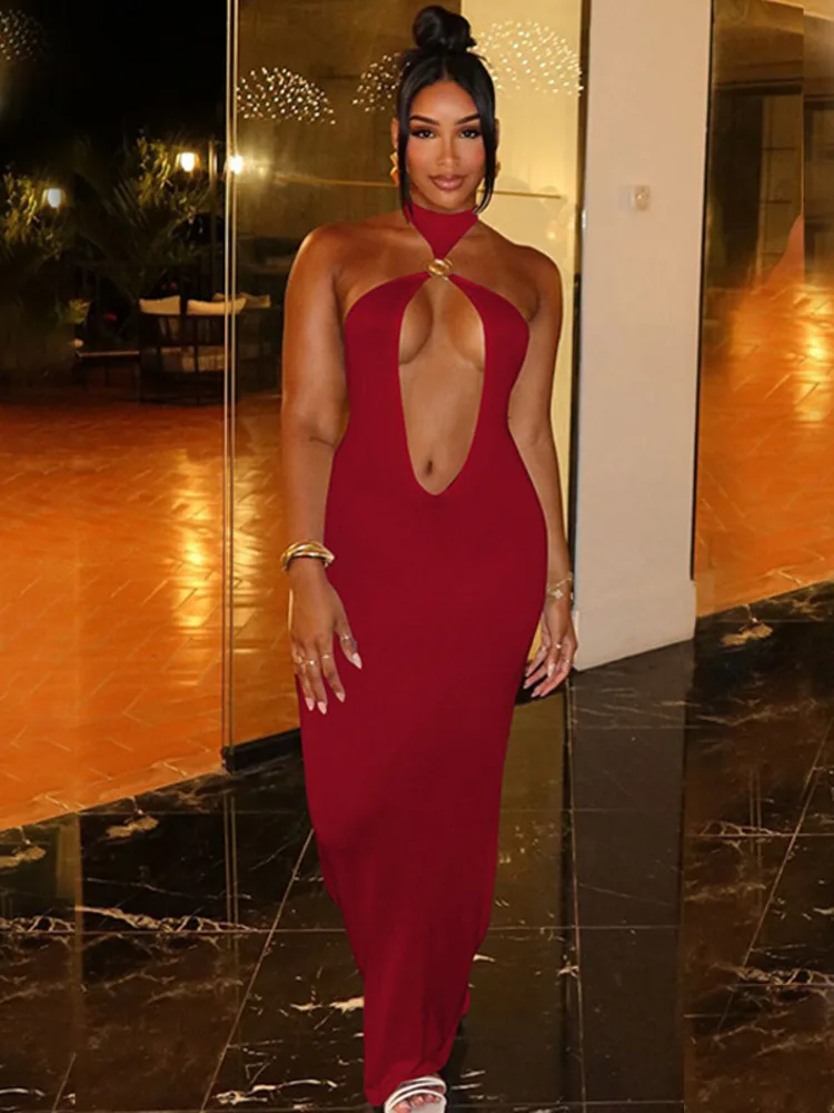 Halter Off Shoulder Beach Bodycon Dress - Image 3