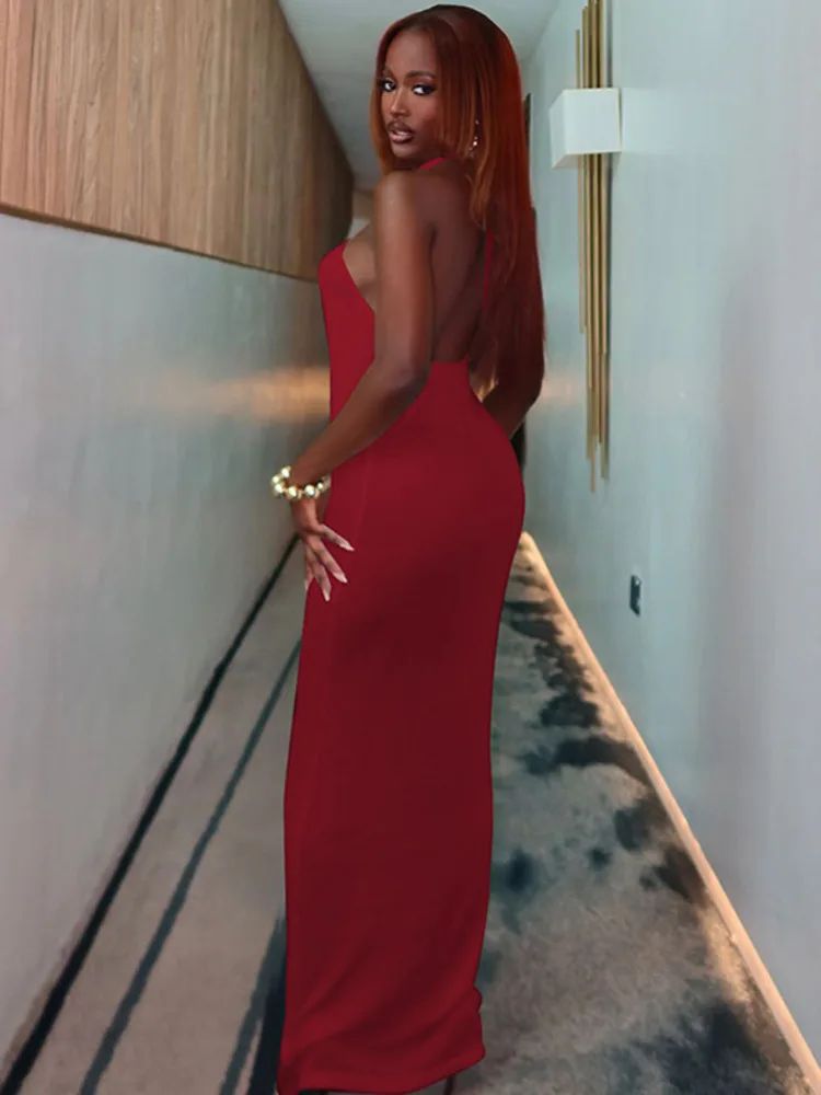 Halter Off Shoulder Beach Bodycon Dress - Image 4