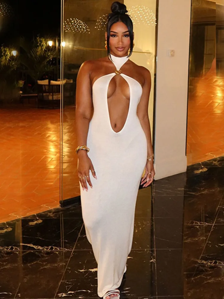 Halter Off Shoulder Beach Bodycon Dress - Image 8