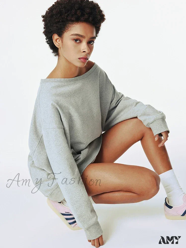 Harajuku Retro Y2K Pullover Loose Off Shoulder Fashion Hoodie - Image 3