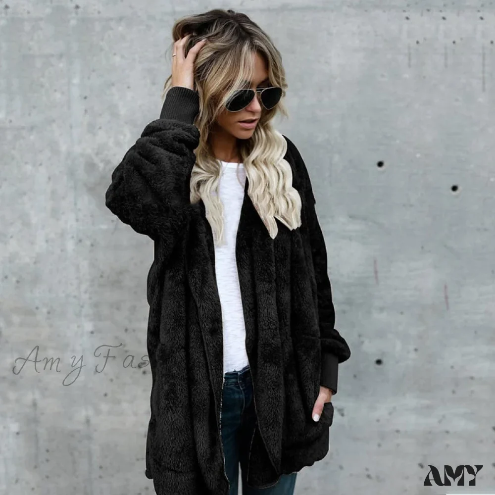 Amy Fashion - Harajuku Women Loose Long Cardigan Ladies Warm Coat Outwear - Image 11