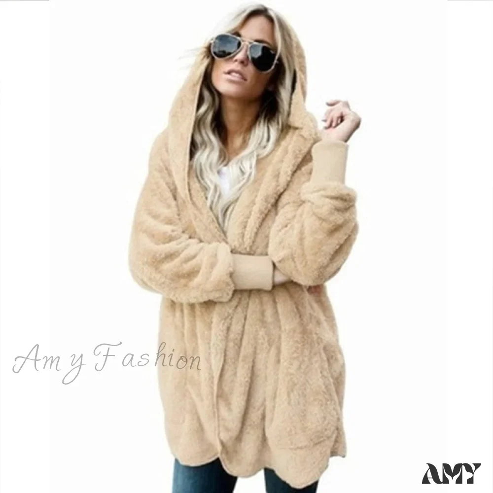 Amy Fashion - Harajuku Women Loose Long Cardigan Ladies Warm Coat Outwear - Image 13