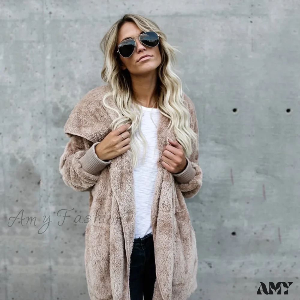 Amy Fashion - Harajuku Women Loose Long Cardigan Ladies Warm Coat Outwear - Image 18