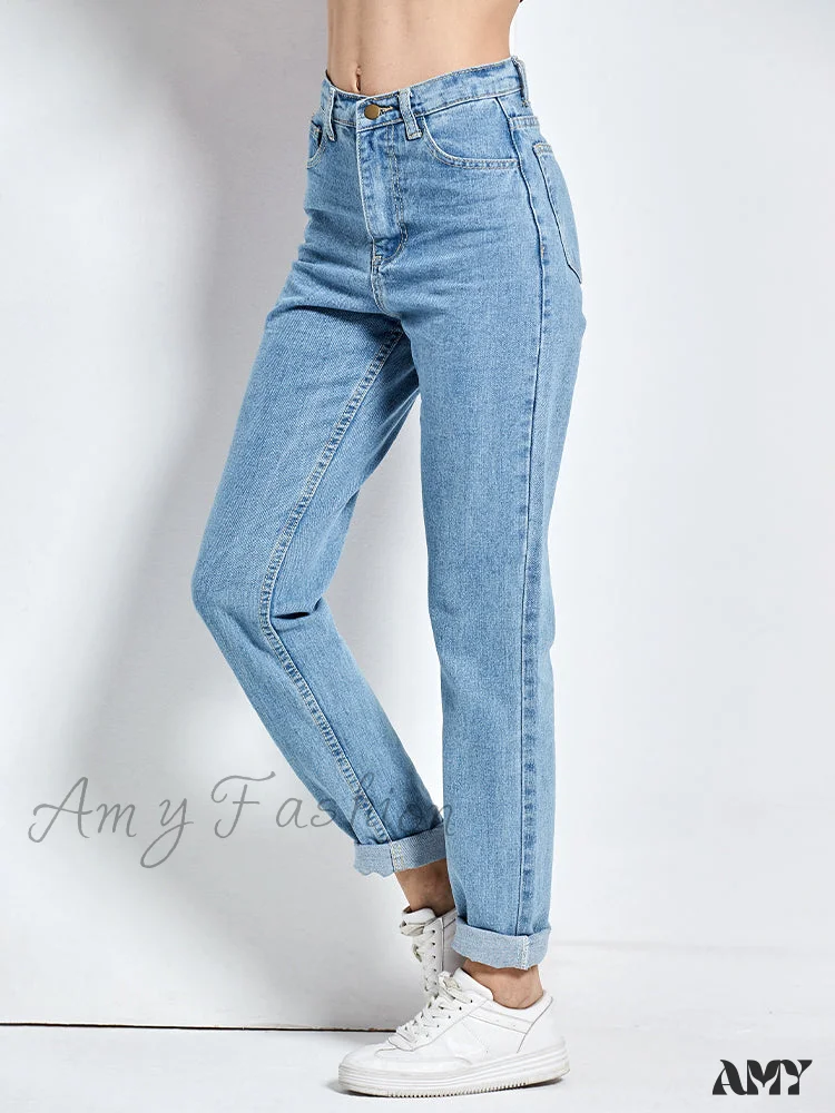 Amy Fashion - Vintage High Waist Jeans - Image 3