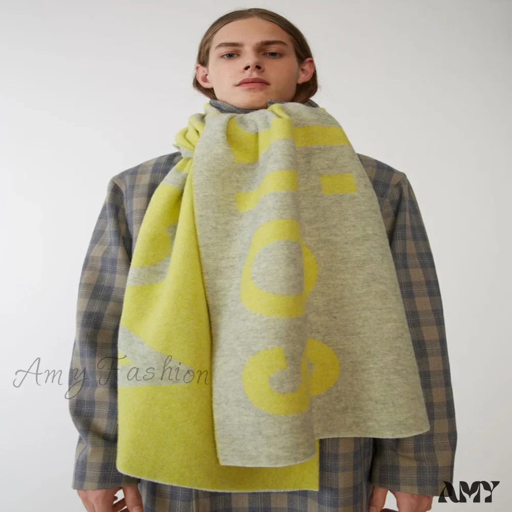 Heavyweight Warm Faux Cashmere Jacquard Swedish Designer Niche Scarf - Image 4