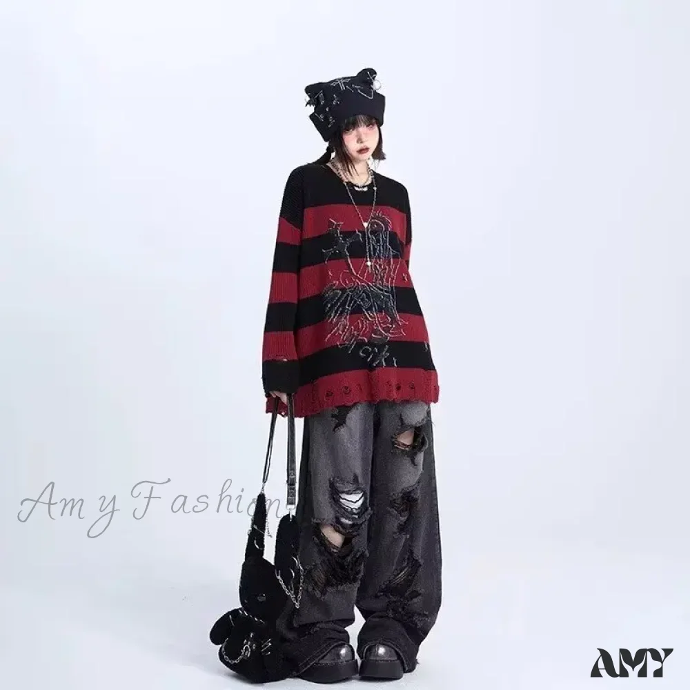Amy Fashion - High-end Floor Length Trendy Brand Fashion Jean - Image 2