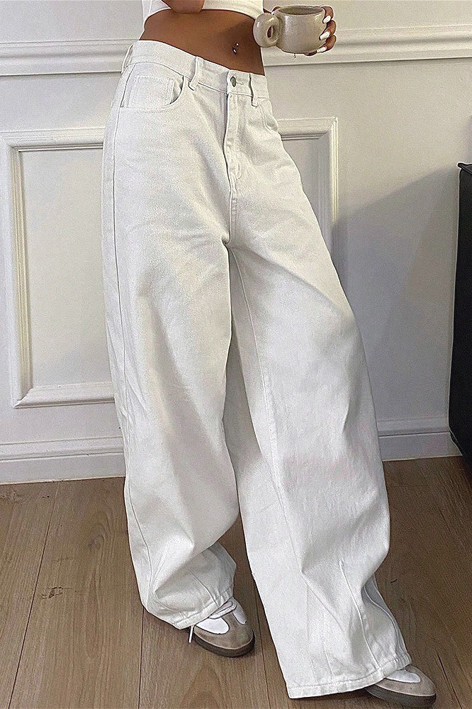 High-Street Retro Straight Leg Wide-Leg Jeans - Image 3