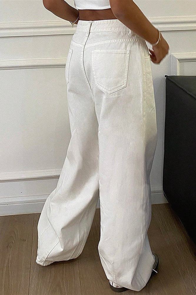 High-Street Retro Straight Leg Wide-Leg Jeans - Image 4