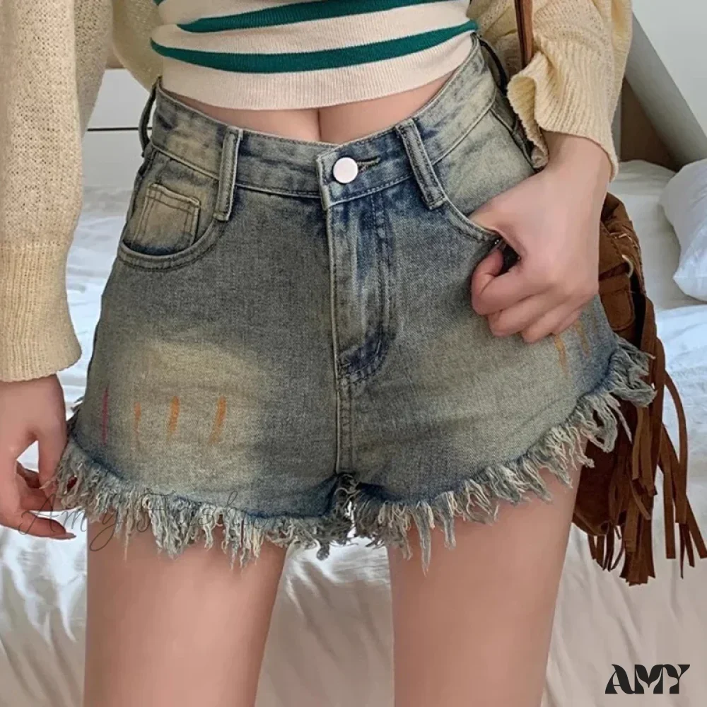 High Vintage Gothic Beach Mini Fashion Wide Elegant Y2k Short - Image 4