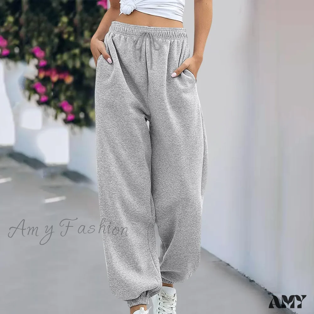 High Waist Ankle Tied Thick Long Autumn New Baggy Fashion Trouser - Image 6