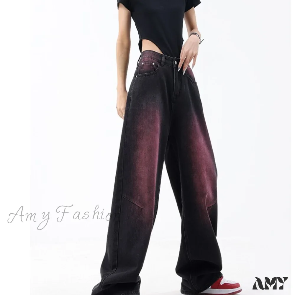 Amy Fashion - High Waist Baggy Wide Leg Pants Street Fashion - Image 3