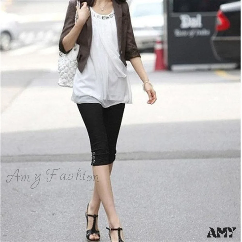 Amy Fashion - High Waist Elastic Plus Size Pants - Image 3