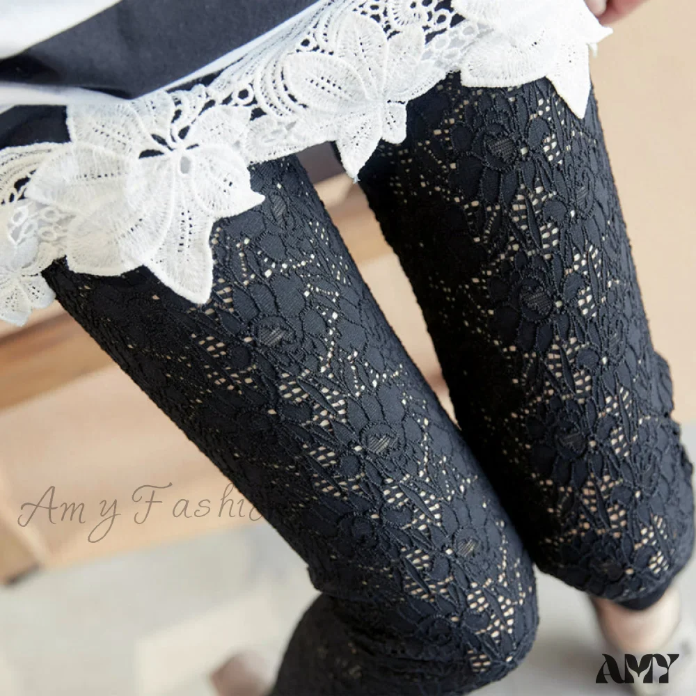 Amy Fashion - High Waist Floral See Through Strethchy  Pants - Image 5