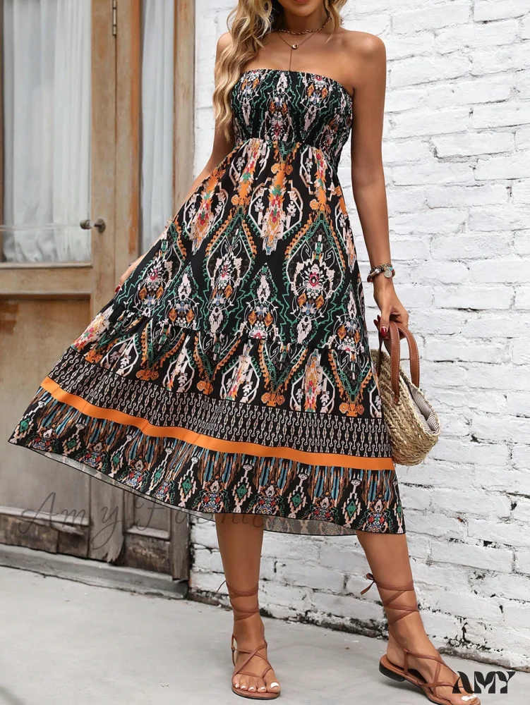 Amy Fashion - High Waist Graphic Print Ruffle Hem Skirt - Image 6