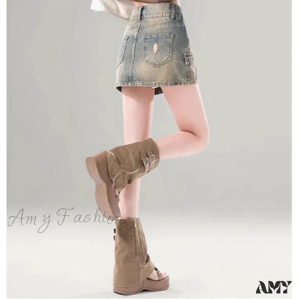 High Waist Streetwear A-Line Fashion Sequin Gothic Y2K Mini Dress Light Blue Skirt - Image 6