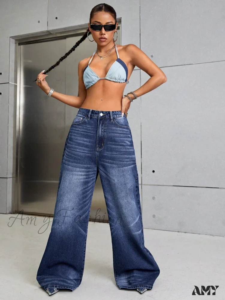 Amy Fashion - High Waist Wide Leg Jeans - Image 2