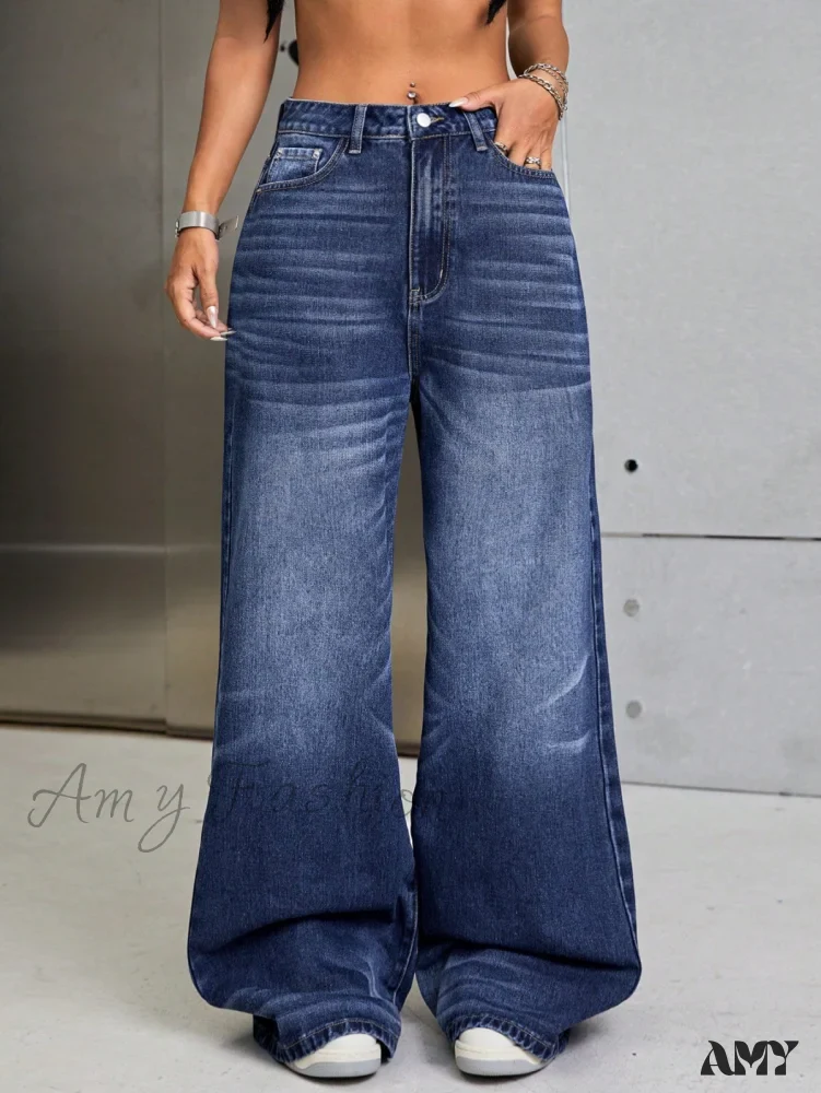 Amy Fashion - High Waist Wide Leg Jeans - Image 6