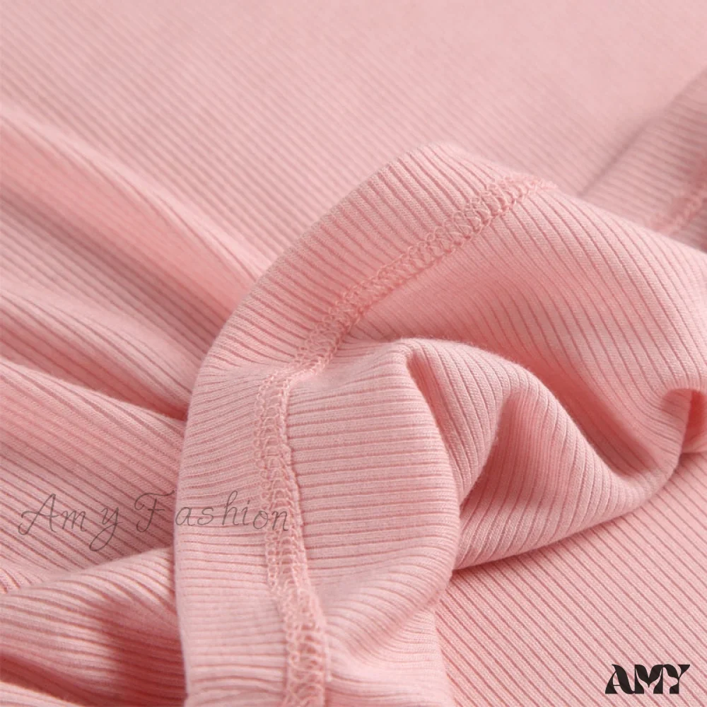 Amy Fashion - Knitted Ribbed Solid Vest - Image 3