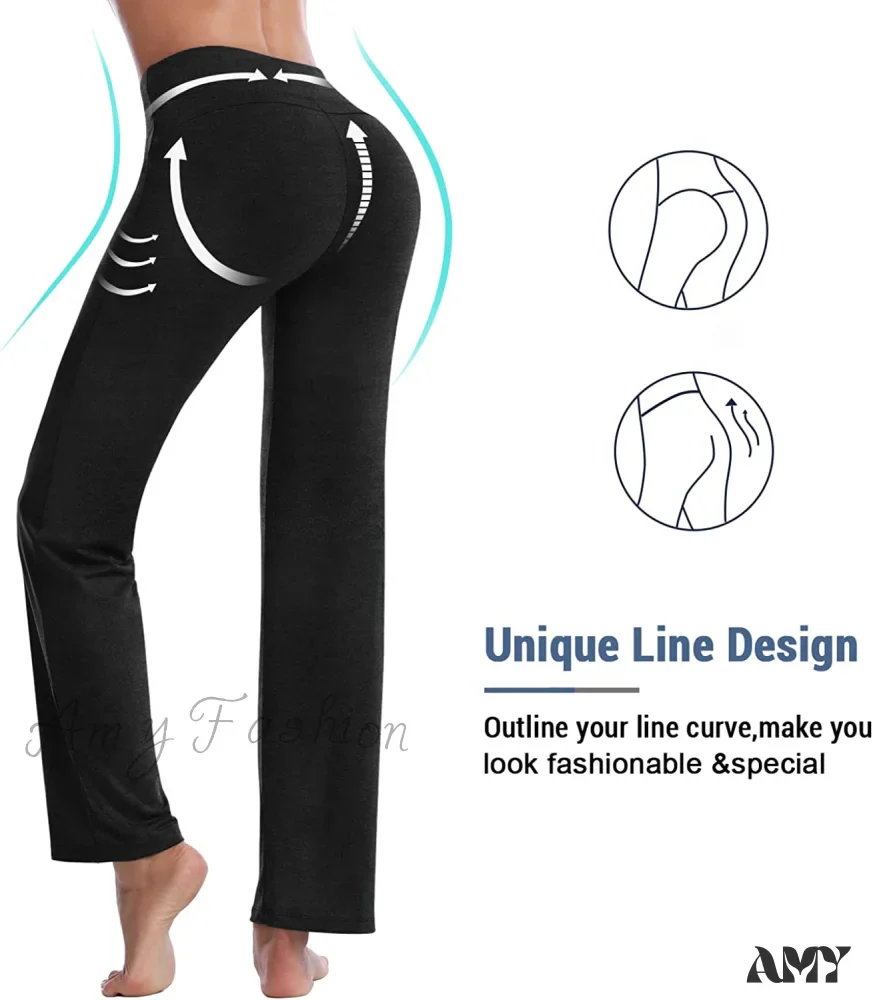 Amy Fashion - Capri Petite Regular Tall Length Women's Straight Leg Yoga Pants - Image 12
